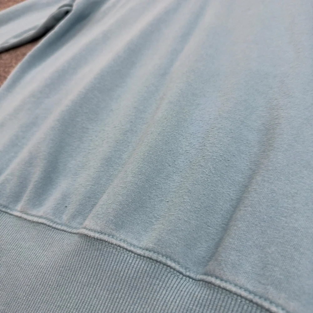 The North Face Hoodie Mens S Blue Cotton Blend Graphic Logo Gorpcore Outdoor